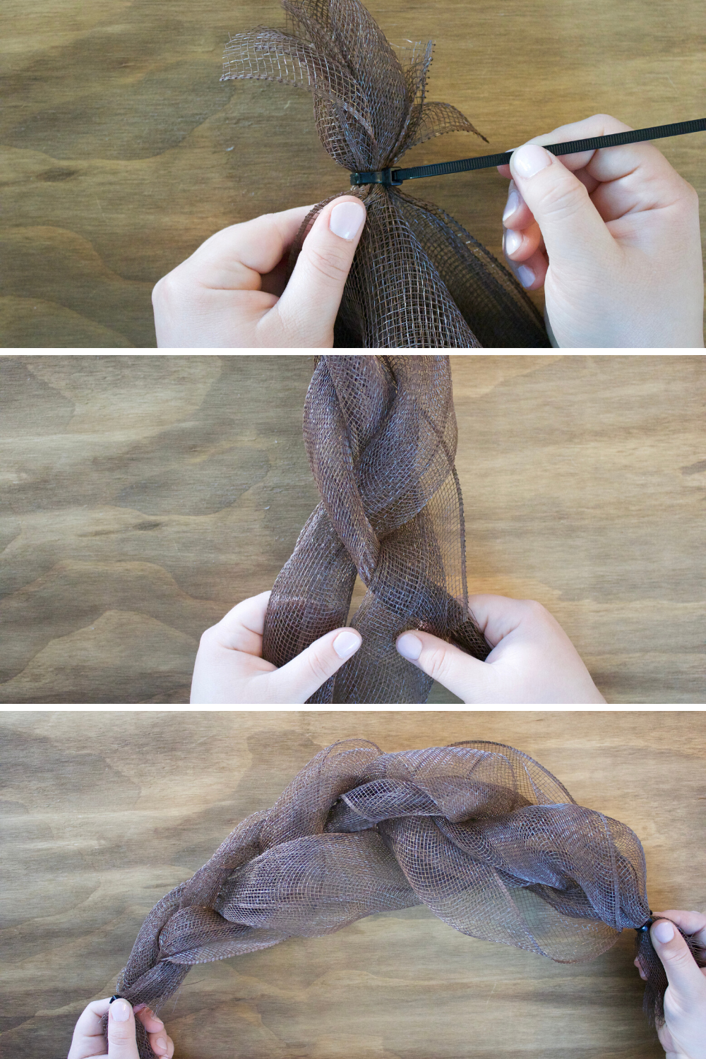 center of sunflower deco mesh wreath