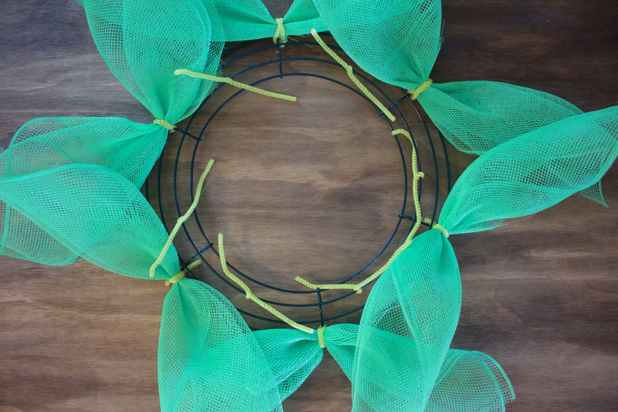 sunflower deco mesh wreath